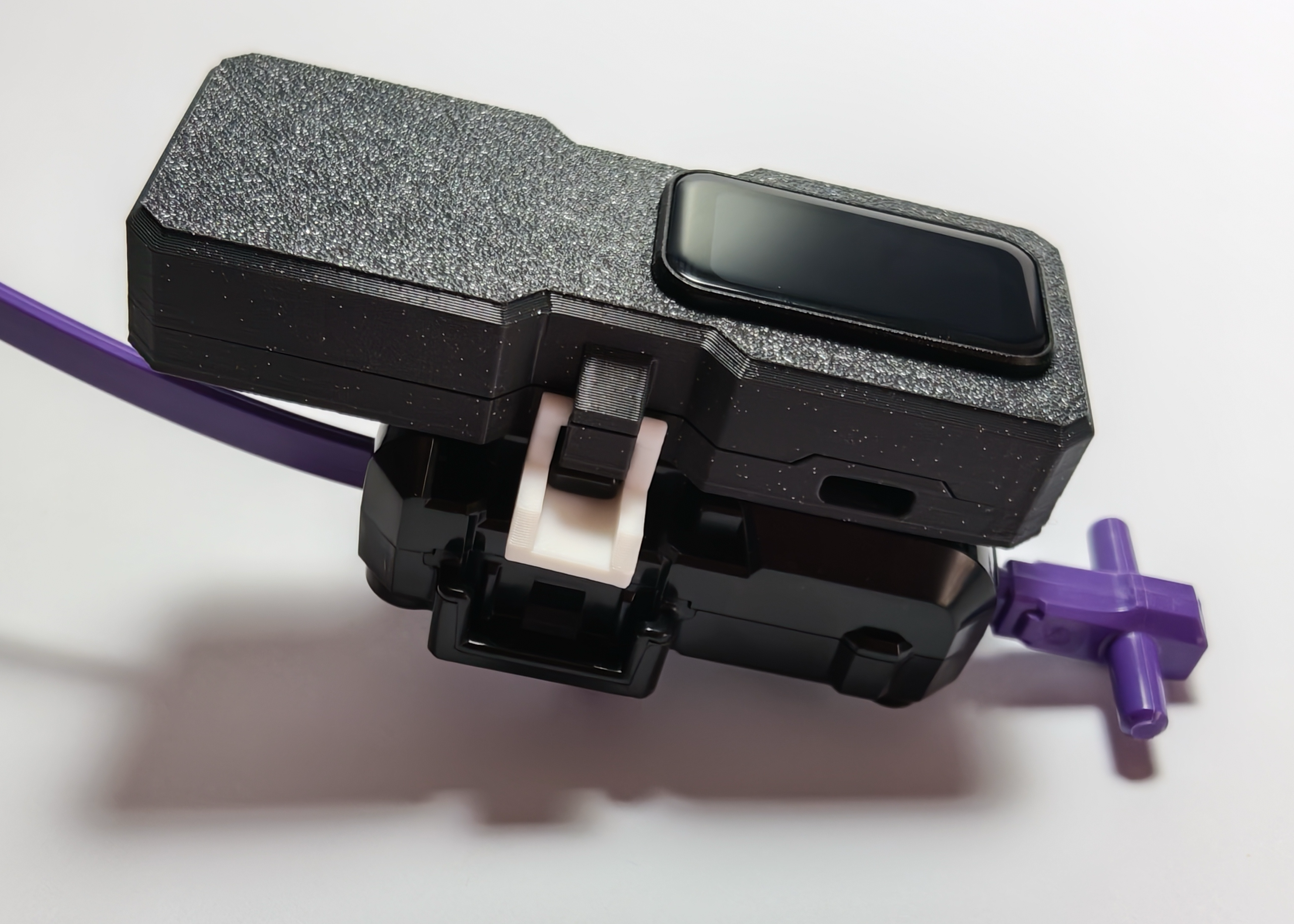 Device attached to launcher, powered off